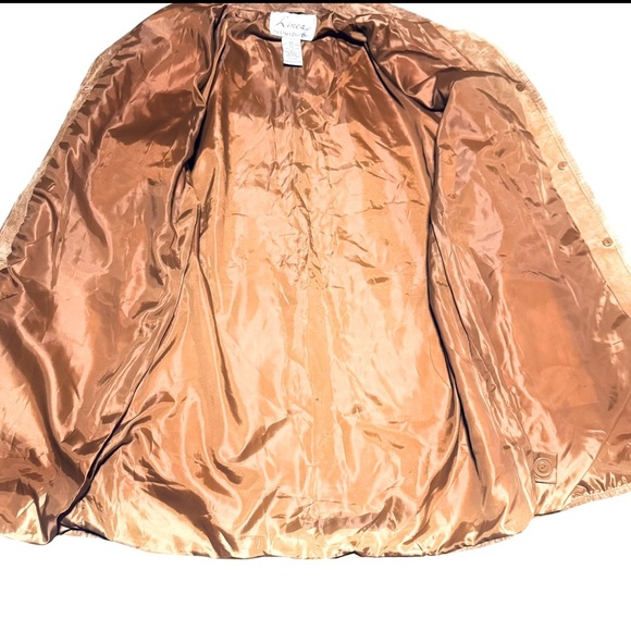 Linea by Louis Dell'Olio Women's Suede and Leather Jacket - Camel Size XS - Picture 5 of 8